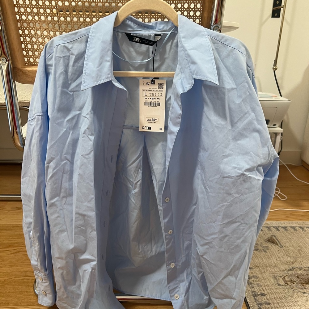 Zara Light Blue Oxford Shirt *never been worn*